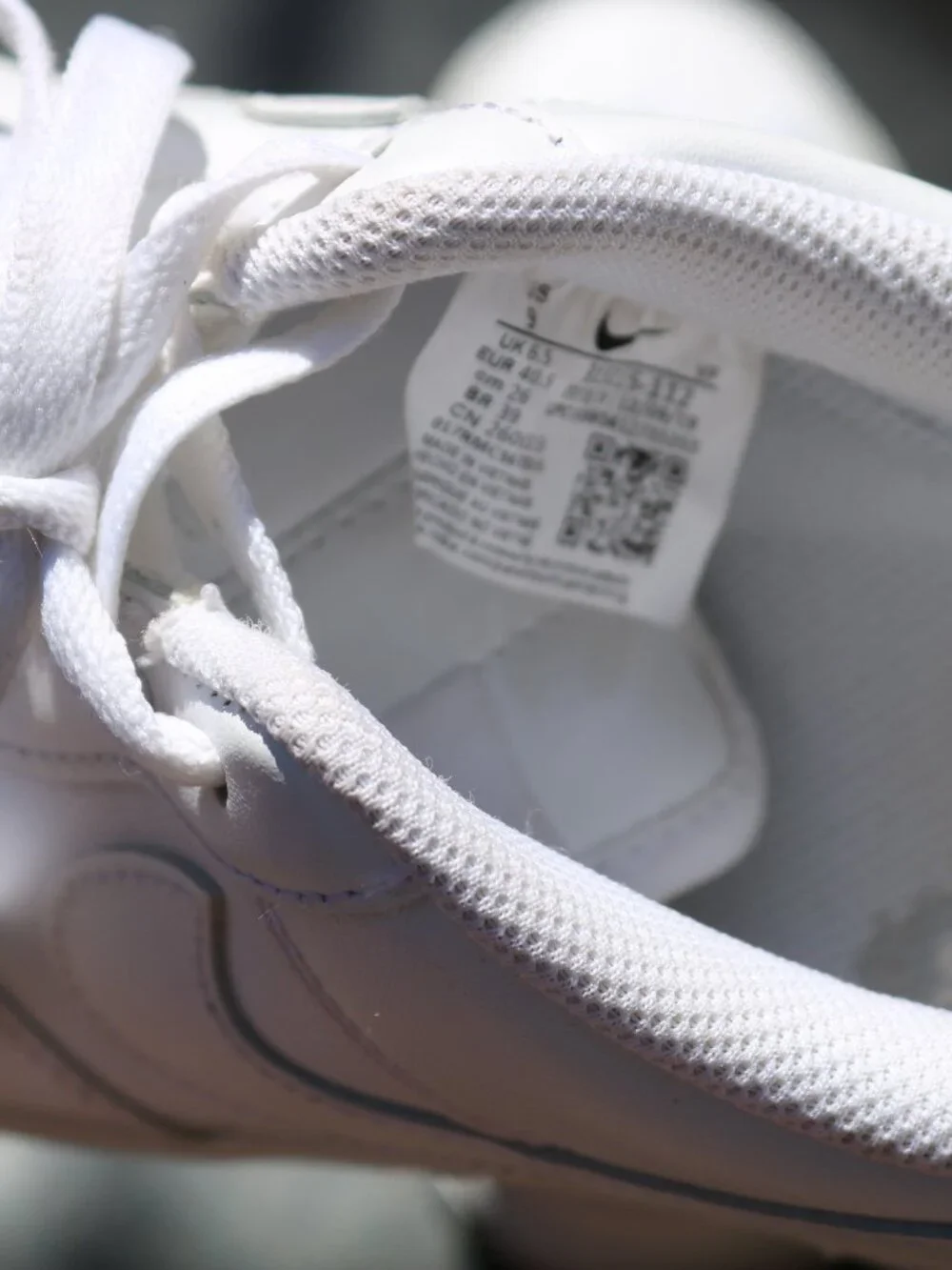 Nike Air Force 1 '07 Triple White Leather Low Top Casual Sneakers
